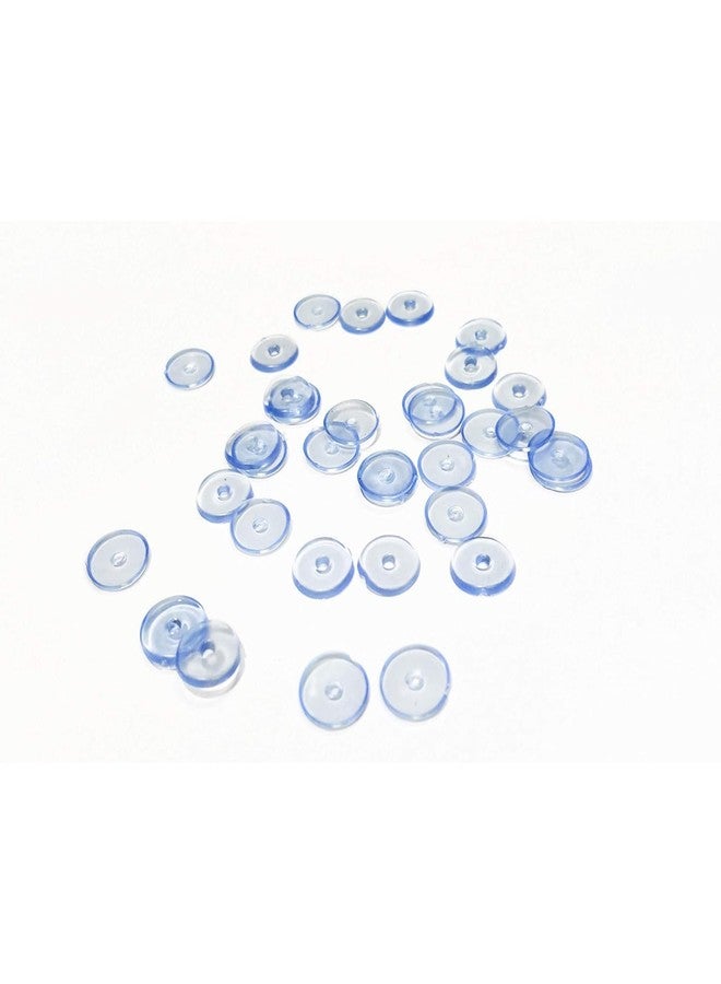 FROWWY Flat Clear Bluish Silicone Ear Back Stoppers/Push Buttons/Findings Stud Earring Plugs for Gold and Silver Earrings (100) - Image 5
